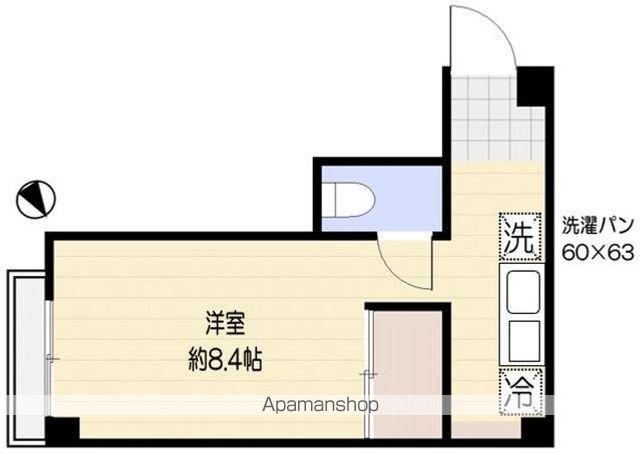 渋谷本町二ビル(ワンルーム/2階)の間取り写真