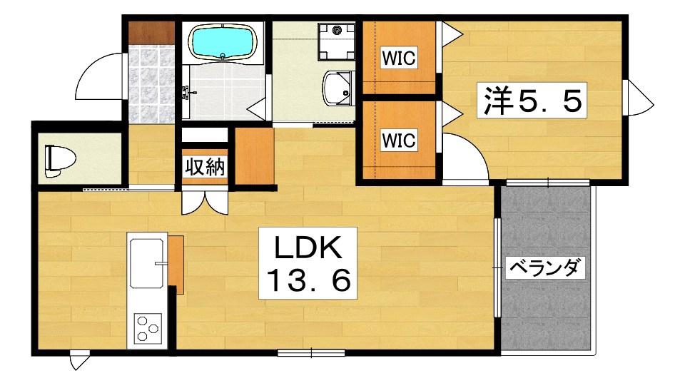 ヘーベルメゾン M(1LDK/2階)の間取り写真