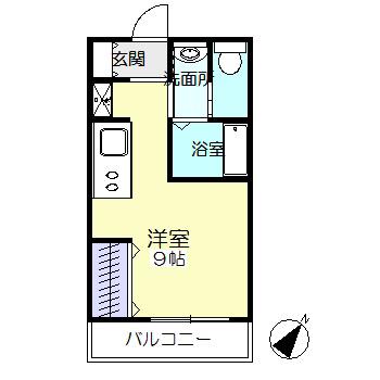 クレインビラ(1K/1階)の間取り写真