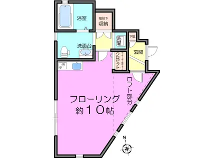 C-TOWN830(ワンルーム/1階)の間取り写真