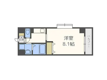 インベスト北梅田(1K/5階)の間取り写真