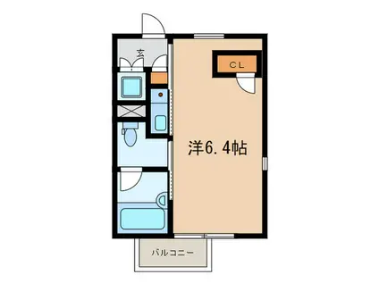 COZY上野毛 YELLOW(ワンルーム/2階)の間取り写真