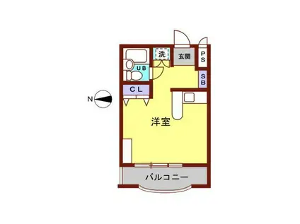 イーストガーデン金沢(ワンルーム/3階)の間取り写真