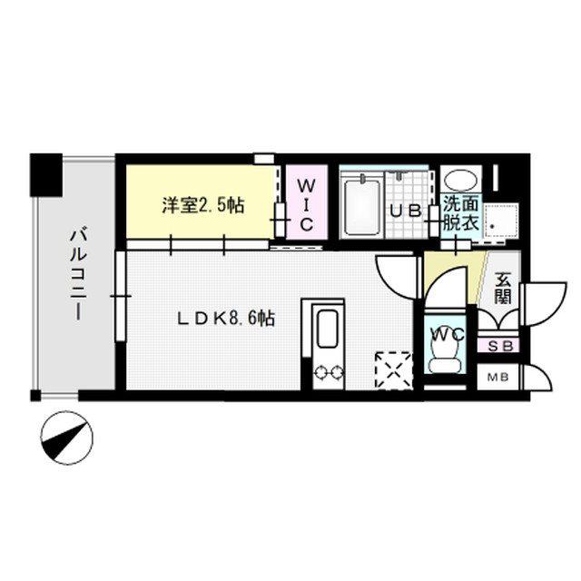 アルティザ春日原駅前マークス(1LDK/4階)の間取り写真