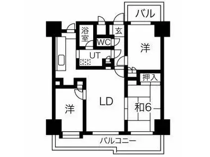 アルス・クリオ藤沢(3LDK/4階)の間取り写真