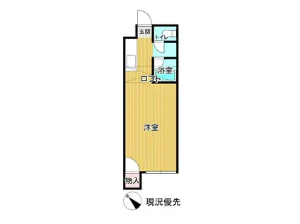 ＪＲ奥羽本線 山形駅 バス乗車時間：15分 最寄りバス停で下車 徒歩3分 2階建 築32年(1K/2階)の間取り写真