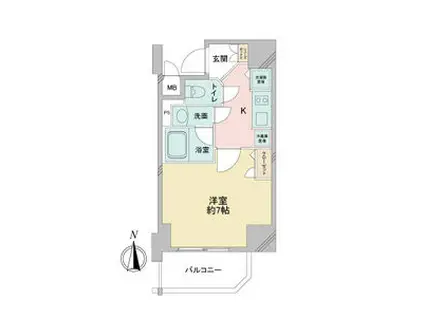 APEX名古屋栄PREMIERLIFE(1K/8階)の間取り写真