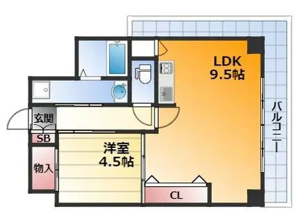 サムティ新大阪ウエスト(1LDK/12階)の間取り写真