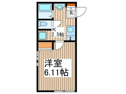 アコス浦和(1K/1階)の間取り写真