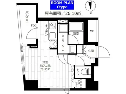 ステージファースト上野(ワンルーム/2階)の間取り写真