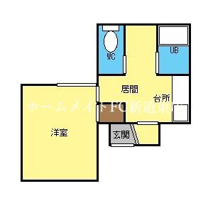 JKステージN14A棟(1K/2階)の間取り写真