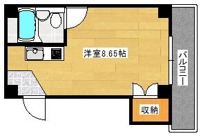 MAPLECOURT(ワンルーム/3階)の間取り写真