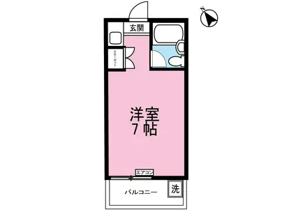 みすきゃんさす多摩美(ワンルーム/2階)の間取り写真