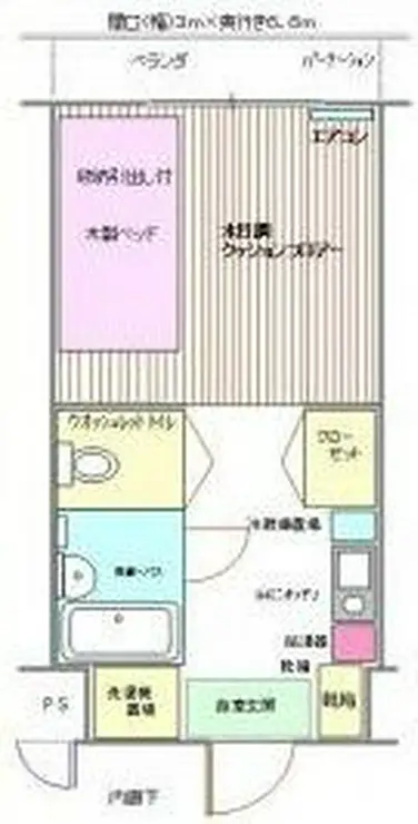 多摩学生マンション 3階階 間取り