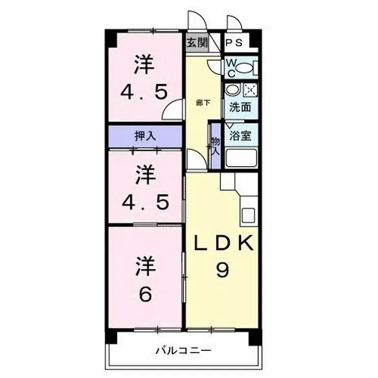 ファミーユ旭 1階階 間取り