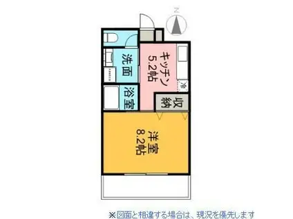 ビュー倉敷(1K/5階)の間取り写真