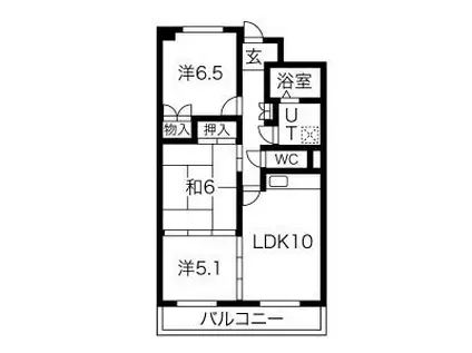 アプレシエ(3LDK/7階)の間取り写真