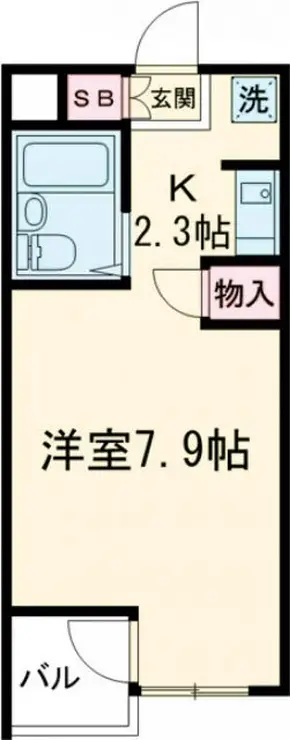 北町マンションK-1 1階階 間取り