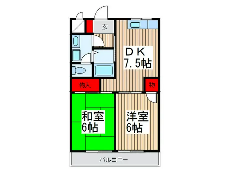 リファインドマンションK 2階階 間取り