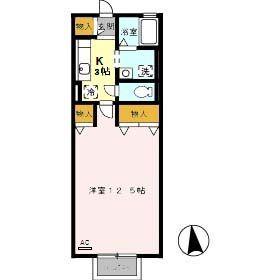 ラ フォルツァ(1K/2階)の間取り写真
