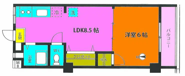 常盤台セイワハイム 3階階 間取り