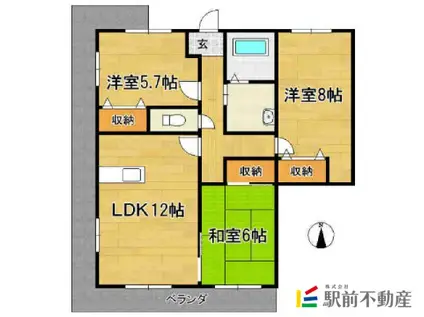 KS2002(3LDK/3階)の間取り写真