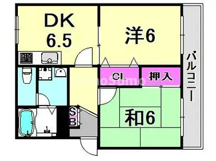 青葉ハイツ(2DK/1階)の間取り写真
