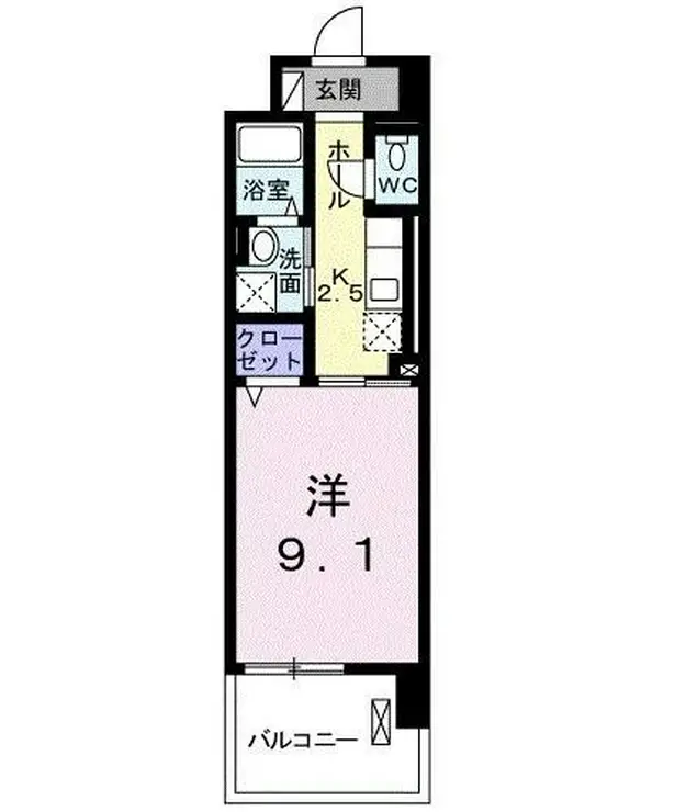 プラウディア多摩川 2階階 間取り