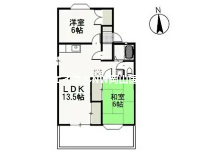 ファミーユ・ビボD(2LDK/1階)の間取り写真