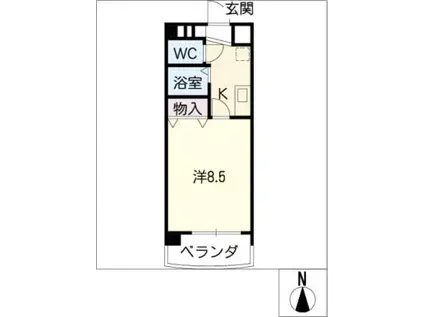 マイ・ディア・ライフ(1K/2階)の間取り写真