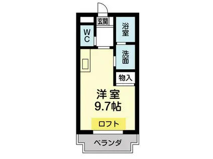 EM-HEALTHYVILLA松本台イースト(1SK/2階)の間取り写真
