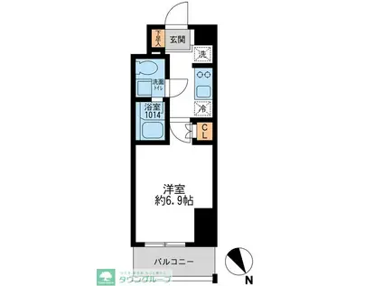 アーデン門前仲町(1K/2階)の間取り写真