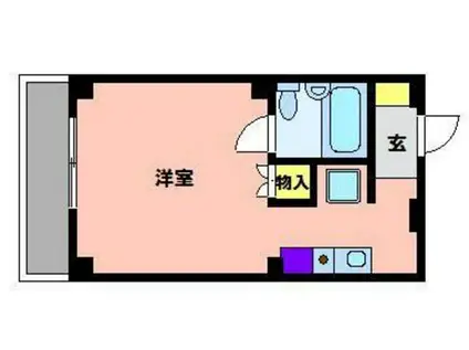 ノーブルハイツ鹿田(ワンルーム/5階)の間取り写真