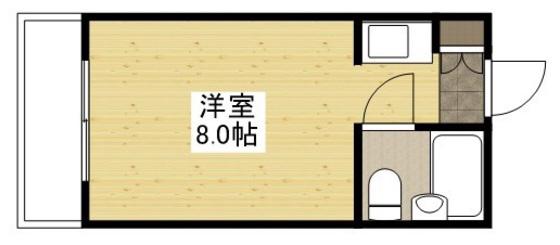 石田ビル(ワンルーム/3階)の間取り写真