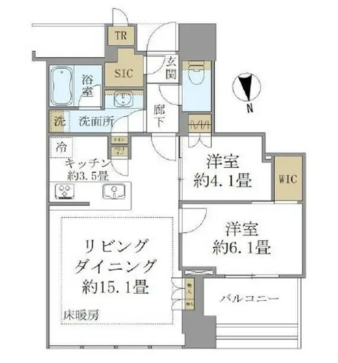 白金 ザ・スカイ 6階階 間取り
