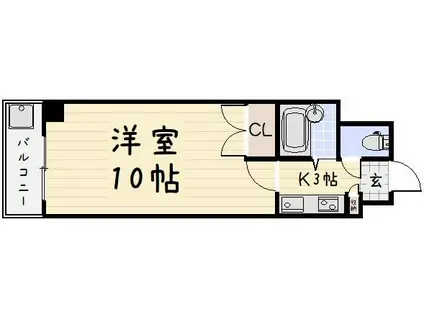 ロイヤルリージェント(1K/10階)の間取り写真