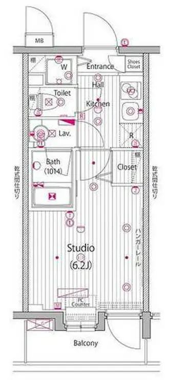 グランド・ガーラ桜木町駅前 3階階 間取り
