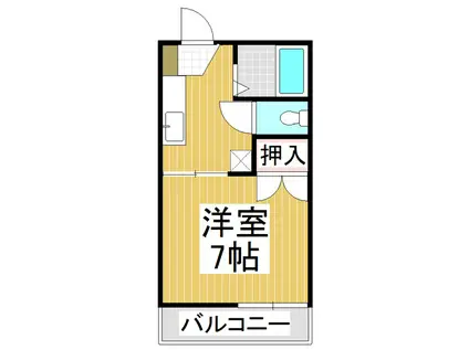 明治屋ビレッジI(1K/2階)の間取り写真