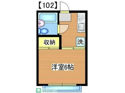 メゾン光京(1K/1階)の間取り写真