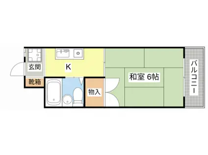 サンジョイフル谷口(1K/2階)の間取り写真