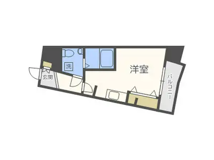 AFFLUENCE難波(ワンルーム/10階)の間取り写真