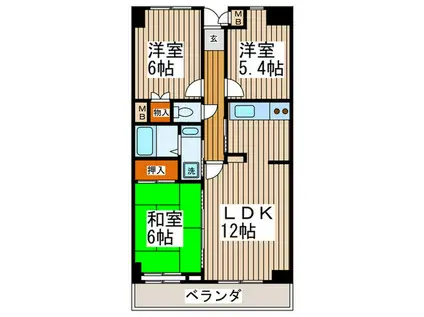 サントルヴィラージュ(3LDK/3階)の間取り写真