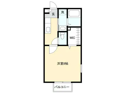 アメニティーパル(1K/1階)の間取り写真