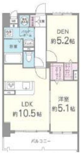 メゾンクラウン鷺洲(2LDK/8階)の間取り写真