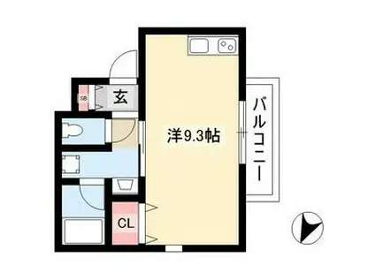 プレシャス妙音通(ワンルーム/1階)の間取り写真