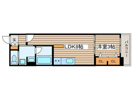 プレサンスロジェ上前津駅前ザレジデンス(1LDK/11階)の間取り写真