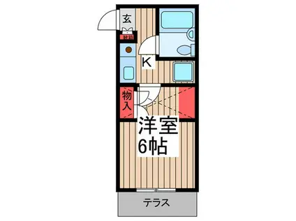 ジュネパレス松戸第156(1K/1階)の間取り写真