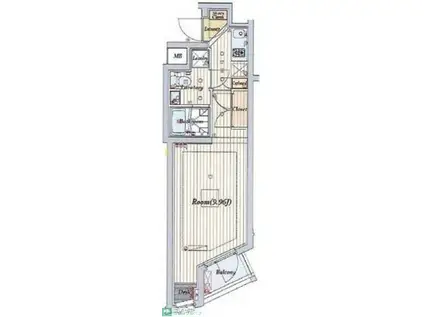 ビバリーホームズ赤塚公園(1K/2階)の間取り写真