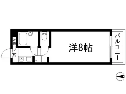 イトウマン39(ワンルーム/2階)の間取り写真