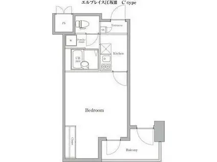 エルプレイス江坂III(1K/9階)の間取り写真